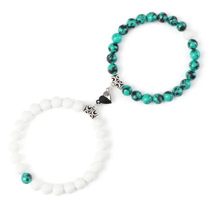 Bracelets Yin-Yang (x2): Lien Magnétique Éternel (Pierres