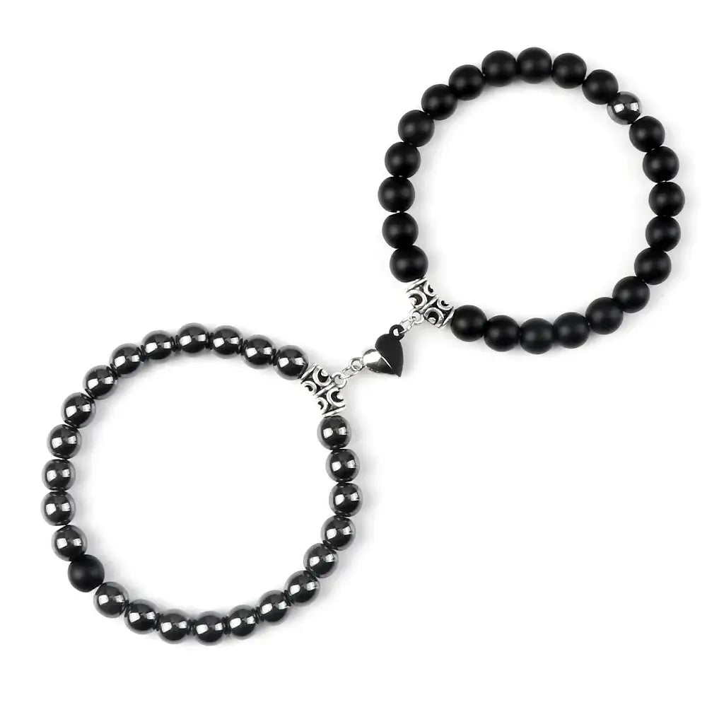 Bracelets Yin-Yang (x2): Lien Magnétique Éternel (Pierres