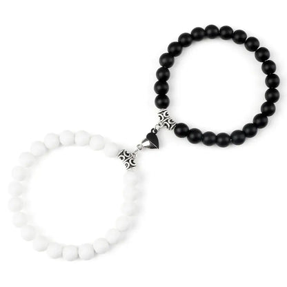 Bracelets Yin-Yang (x2): Lien Magnétique Éternel (Pierres