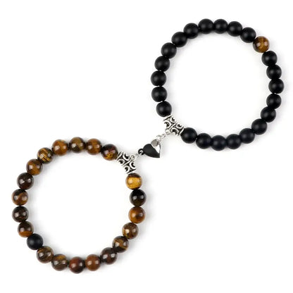 Bracelets Yin-Yang (x2): Lien Magnétique Éternel (Pierres