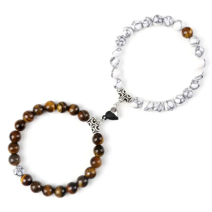 Bracelets Yin-Yang (x2): Lien Magnétique Éternel (Pierres