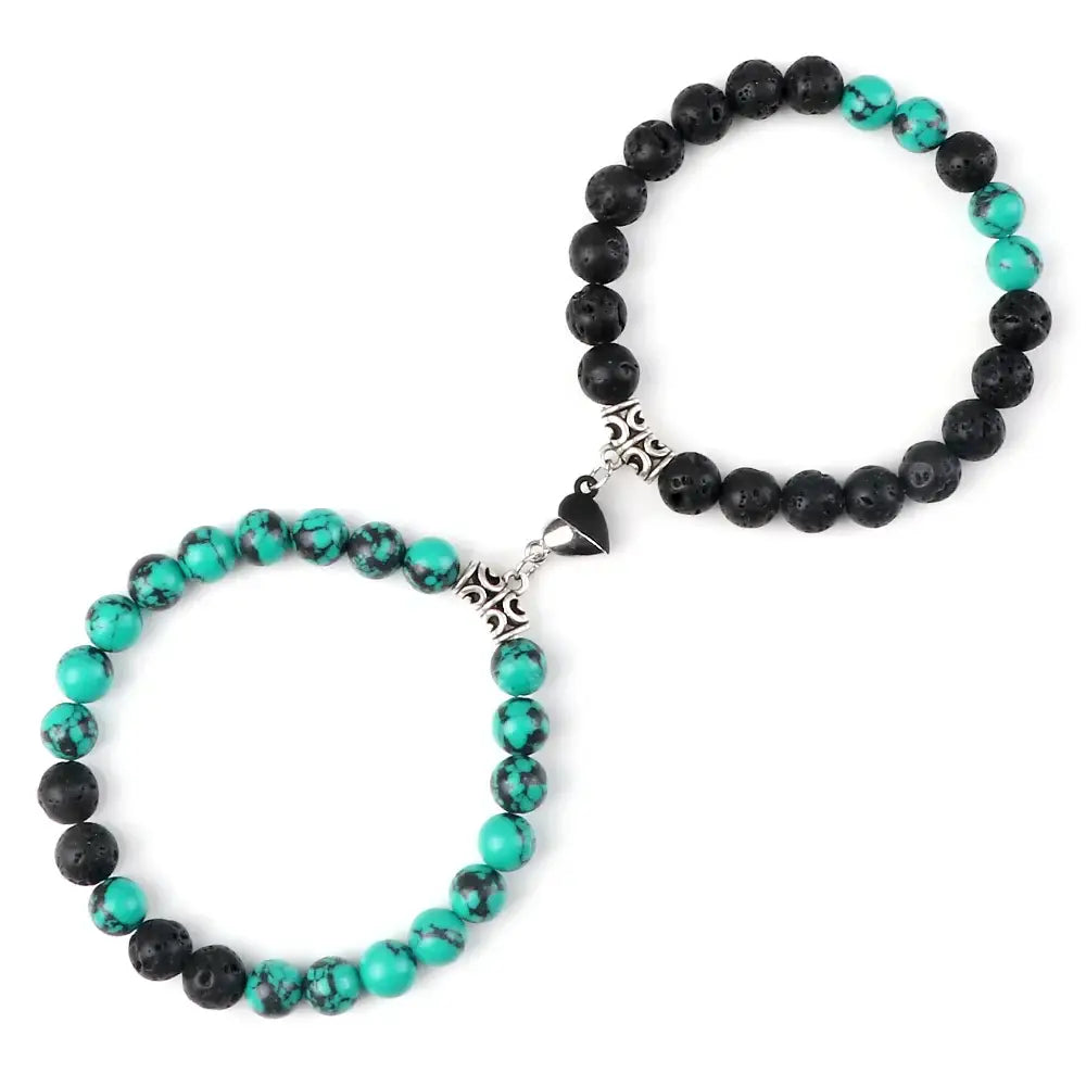 Bracelets Yin-Yang (x2): Lien Magnétique Éternel (Pierres