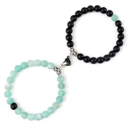 Bracelets Yin-Yang (x2): Lien Magnétique Éternel (Pierres