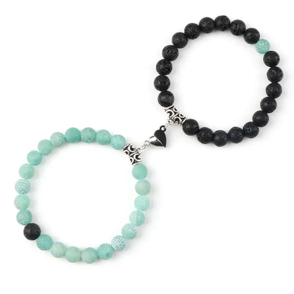 Bracelets Yin-Yang (x2): Lien Magnétique Éternel (Pierres