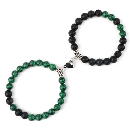 Bracelets Yin-Yang (x2): Lien Magnétique Éternel (Pierres