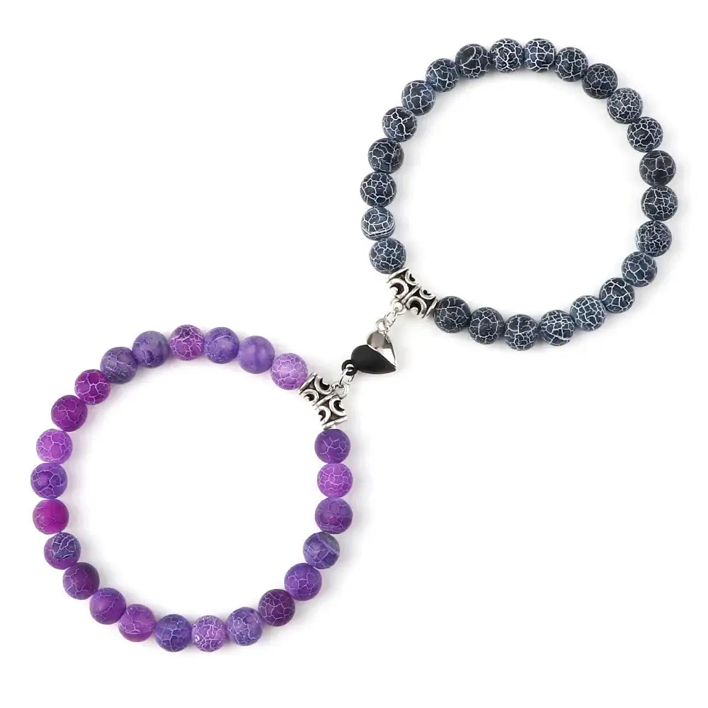 Bracelets Yin-Yang (x2): Lien Magnétique Éternel (Pierres