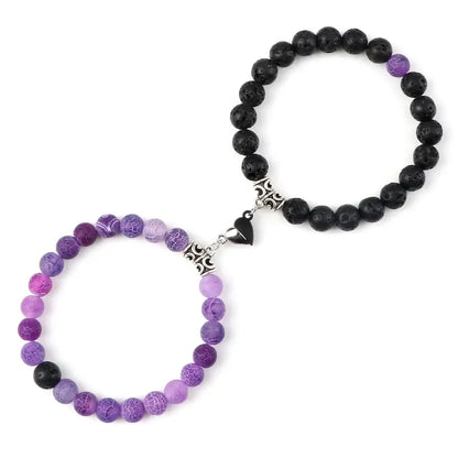 Bracelets Yin-Yang (x2): Lien Magnétique Éternel (Pierres