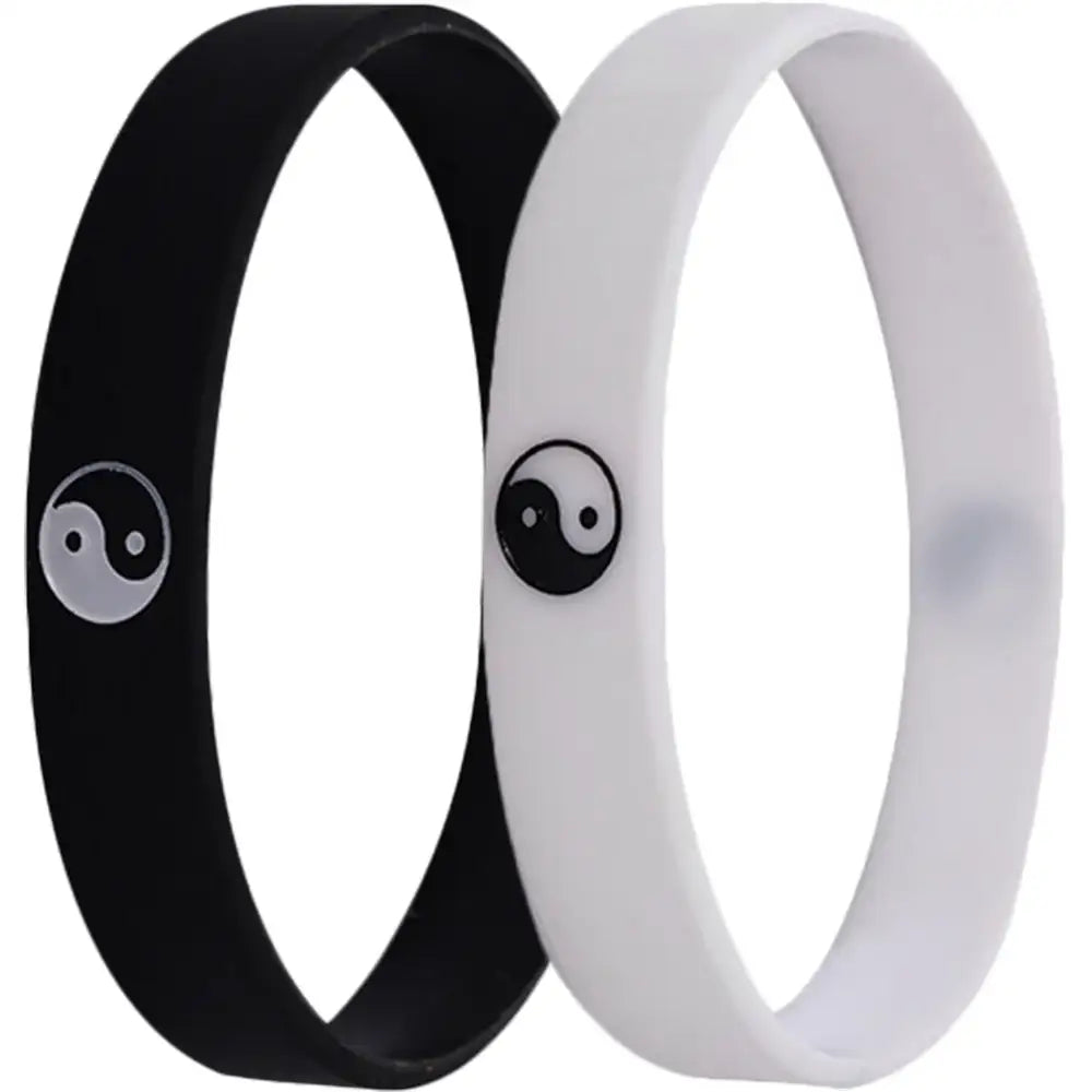 Bracelets Yin-Yang (x2): Simplicité Mystique (Silicone)