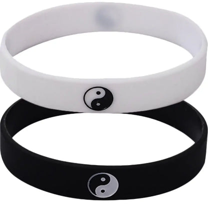 Bracelets Yin-Yang (x2): Simplicité Mystique (Silicone)