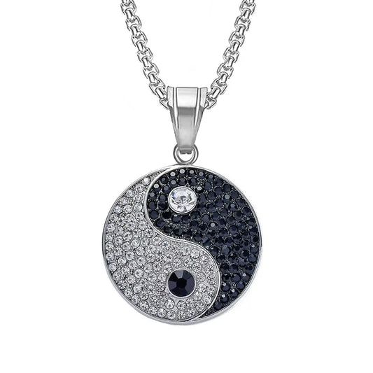 Collier et pendentif Yin-Yang: Brillance Équilibrée