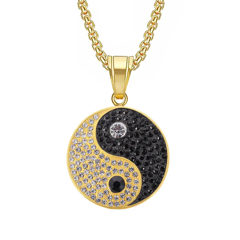 Collier et pendentif Yin-Yang: Brillance Équilibrée