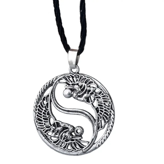 Collier et pendentif Yin-Yang: Dragons d’Éternité