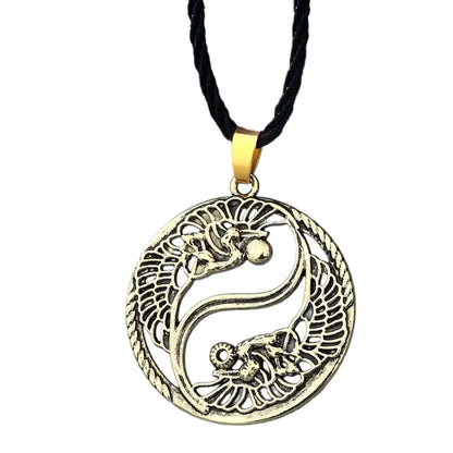 Collier et pendentif Yin-Yang: Dragons d’Éternité