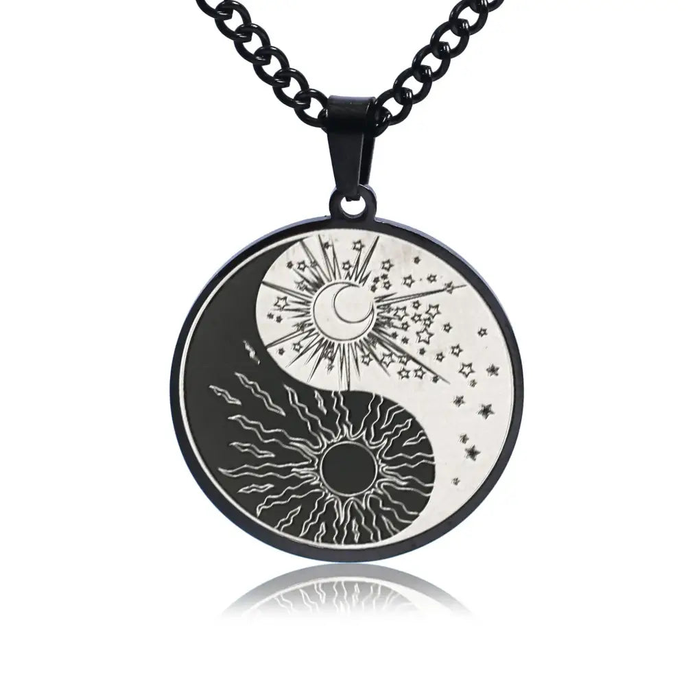 Collier et pendentif Yin-Yang: Éclat Solaire Lunaire