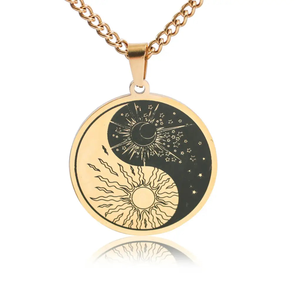 Collier et pendentif Yin-Yang: Éclat Solaire Lunaire