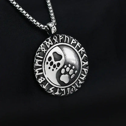 Collier et pendentif Yin-Yang: Empreinte Mystique (Acier