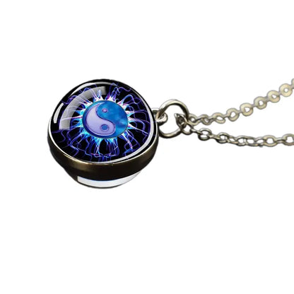 Collier et pendentif Yin-Yang: Harmonie Éternelle (Acier)