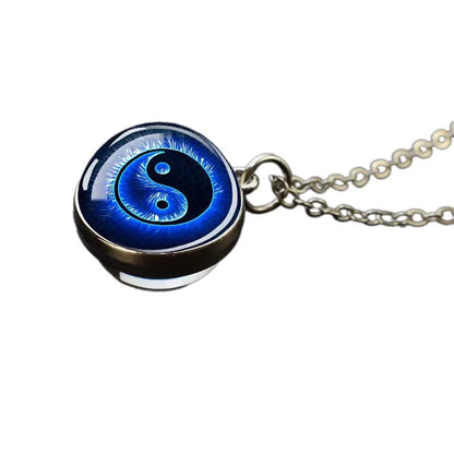 Collier et pendentif Yin-Yang: Harmonie Éternelle (Acier)