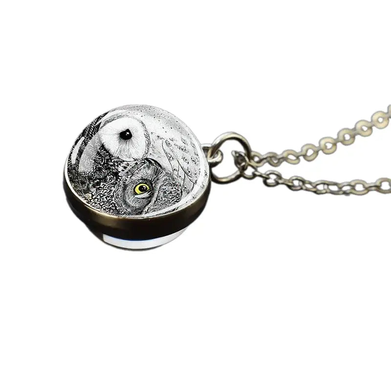 Collier et pendentif Yin-Yang: Harmonie Éternelle (Acier)