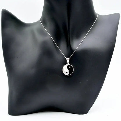 Collier et pendentif Yin-Yang: Dualité Sublime (Acier