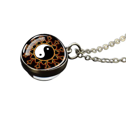 Collier et pendentif Yin-Yang: Harmonie Éternelle (Acier)