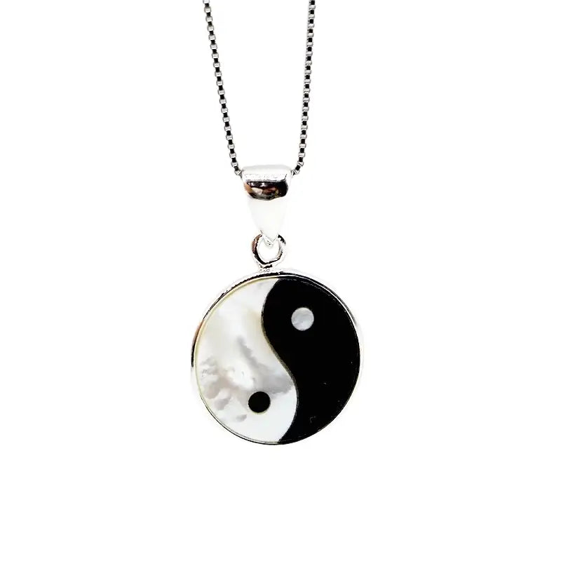 Collier et pendentif Yin-Yang: Dualité Sublime (Acier