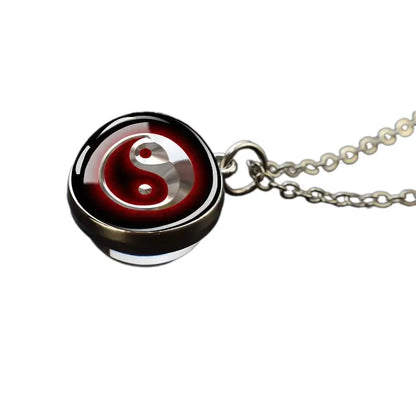 Collier et pendentif Yin-Yang: Harmonie Éternelle (Acier)