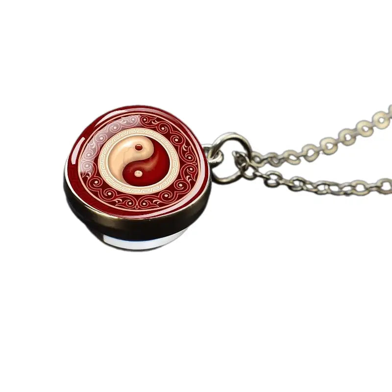 Collier et pendentif Yin-Yang: Harmonie Éternelle (Acier)