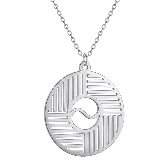 Collier et pendentif Yin-Yang: Harmonie Spirituelle (Acier