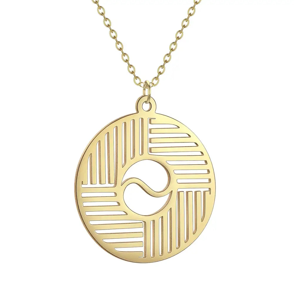 Collier et pendentif Yin-Yang: Harmonie Spirituelle (Acier