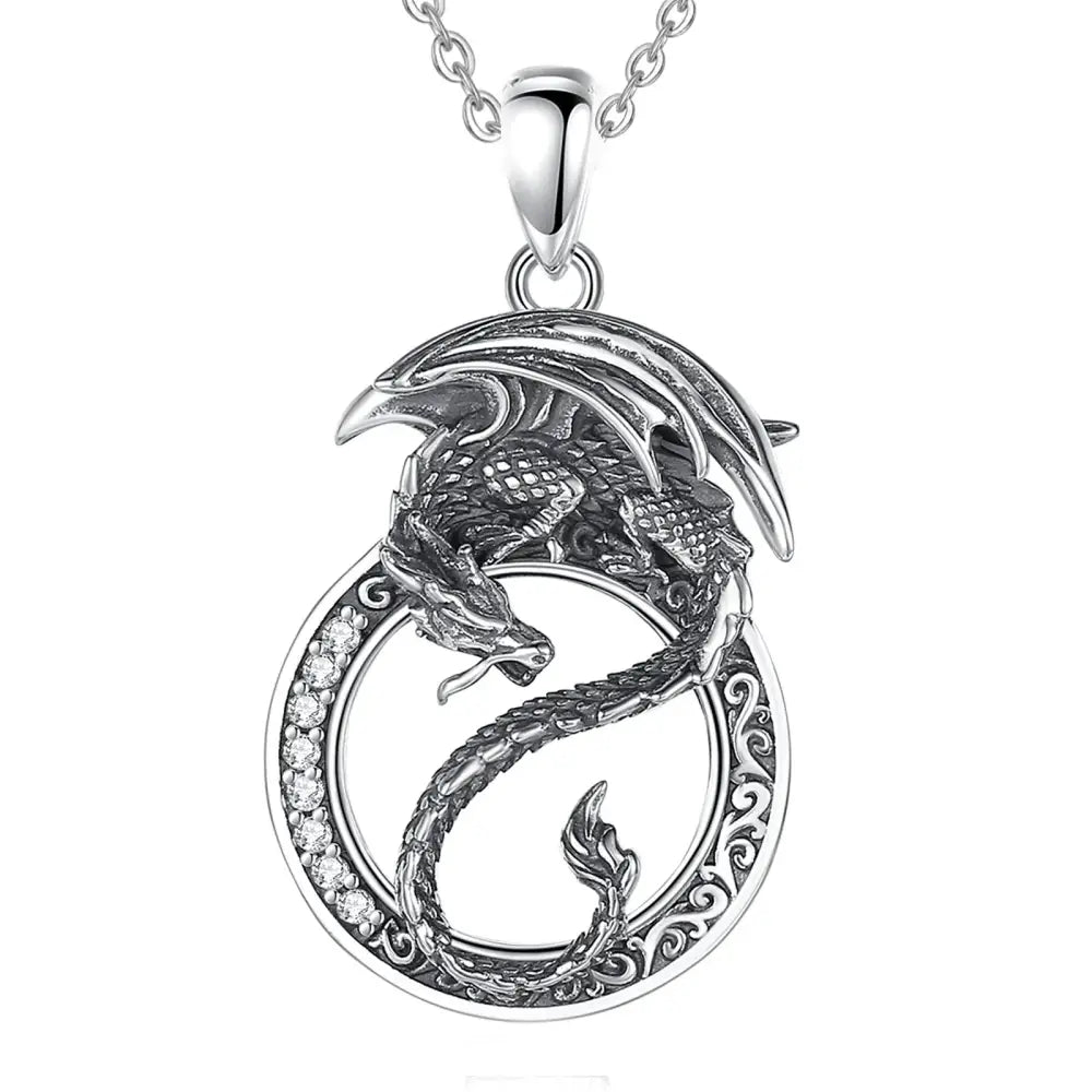 Collier et pendentif Yin-Yang: Puissance Mythique (Argent)