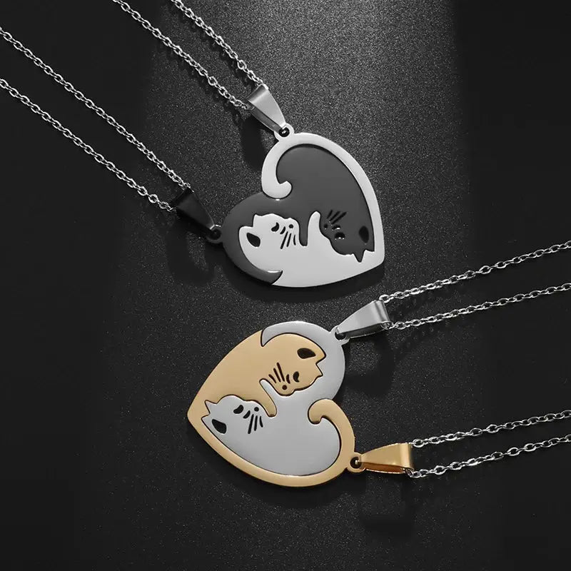 Colliers et pendentifs Yin-Yang (x2): Complicité Féline